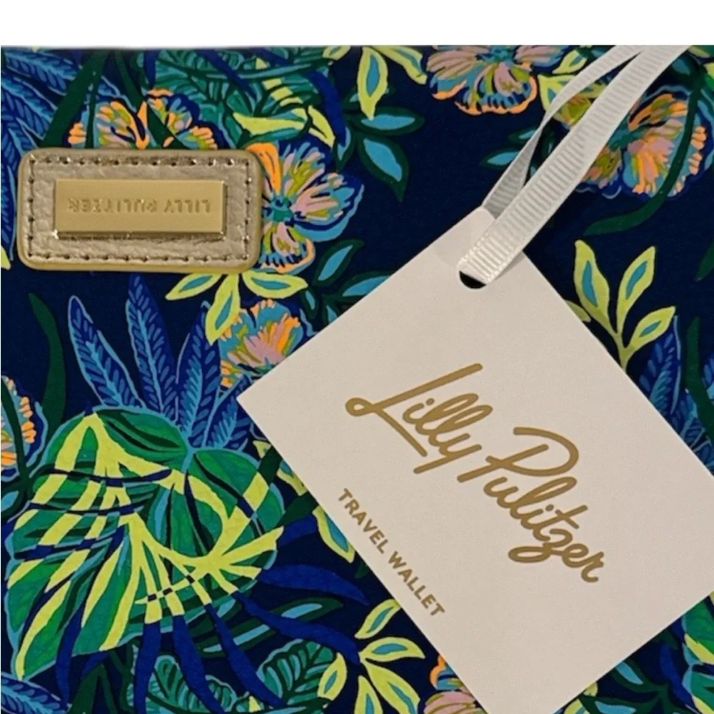 Lilly Pulitzer Navy Floral Travel Wallet